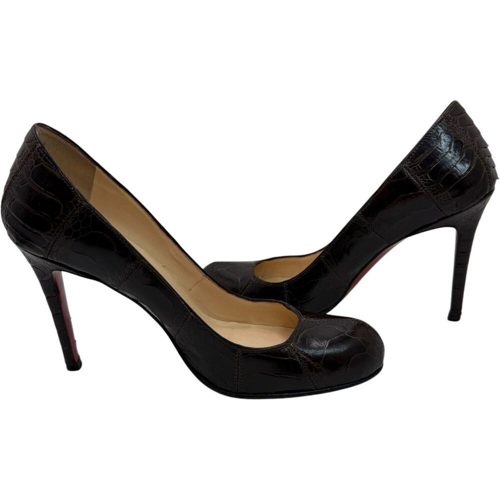 Christian Louboutin Simple Pump Ostrich Leg Leather Size 37 - Picture 11 of 15